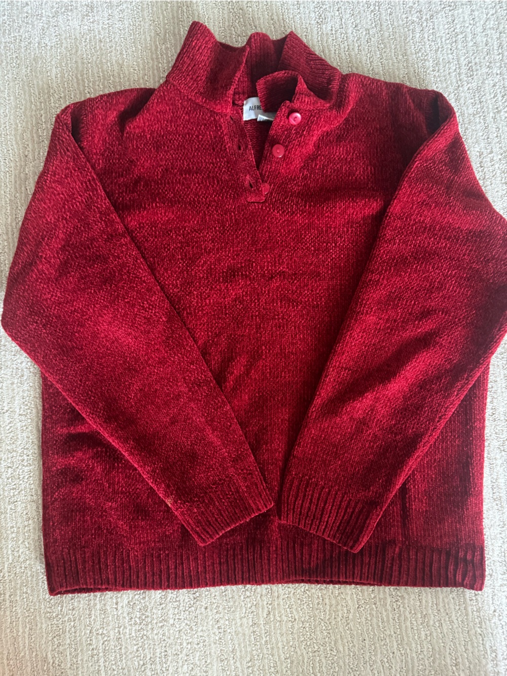 Alfred Dunner Deep Red Knit Pullover Sweater